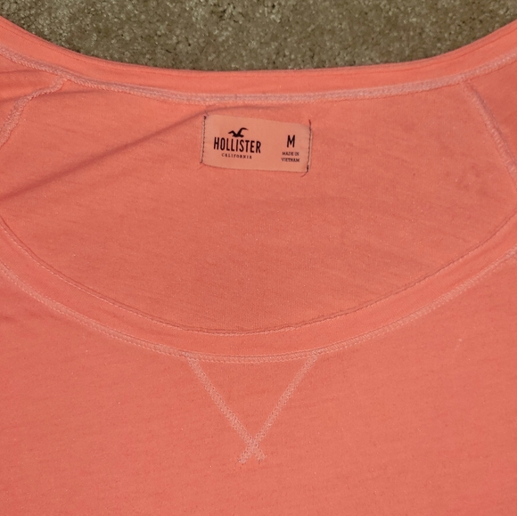 Hollister Ombre Peach Long Sleeve Shirt size medium - Picture 3 of 6